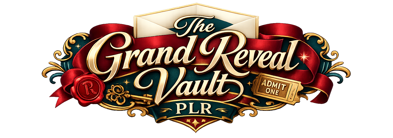 The Grand Reveal Vault PLR Review 2026 Banner Overview
